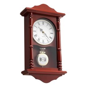 Grandfather Clock Vintage Pendulum Wall Clock 18 in with Quartz Movement