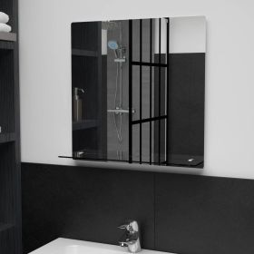 Wall Mirror Transparent Tempered Glass 19.7x19.7 in Modern