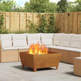 Fire Pit Brown 31.50 x 31.50 x 16.93 in Steel