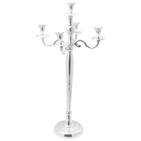 Candle Holder Silver 32 x 32 x 79.5 cm Aluminium