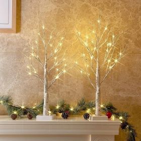 Christmas Decorations Indoor, 2 FT Birch Tree with LED Lights, Fairy Light Spirit Tree for Christmas Decor