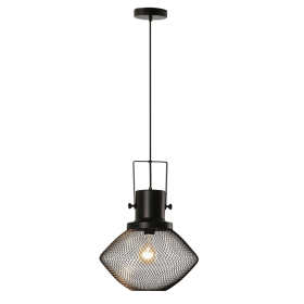HOMCOM Industrial Pendant Light Fixtures with Adjustable Hanging Chain, Black