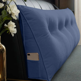 Triangle Reading Cushion With A Button-blue (Option: 200cm)